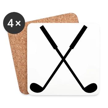 golfschläger - Untersetzer (4er-Set) - Weiß - Vorne