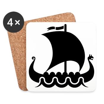 vikings viking - Coasters (set of 4) - white - Front