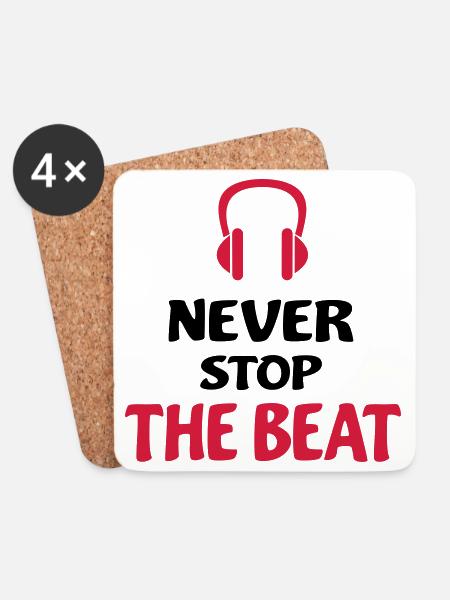 dj - Untersetzer (4er-Set) - Weiß