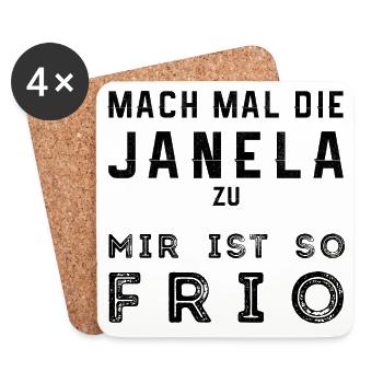 Brasilien Brasilianer Deutschland Geschenk lustig - Untersetzer (4er-Set) - Weiß - Vorne