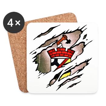 Sosnowiec - Poland - Coasters (set of 4) - white - Front