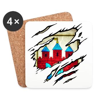 Bydgoszcz - Poland - Coasters (set of 4) - white - Front