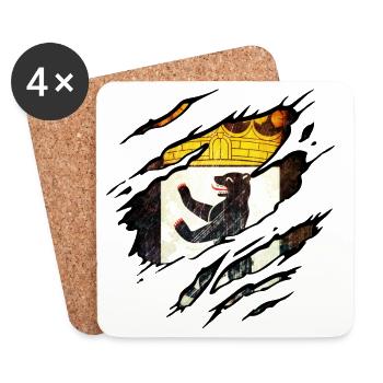 Berlin - Berlin Torn - Coasters (set of 4) - white - Front