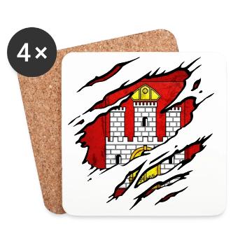 Włocławek - Poland - Coasters (set of 4) - white - Front
