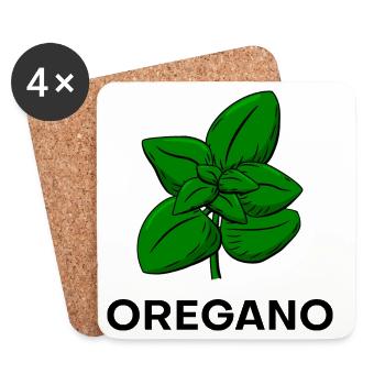 Oregano Kräuter Garten - Untersetzer (4er-Set) - Weiß - Vorne