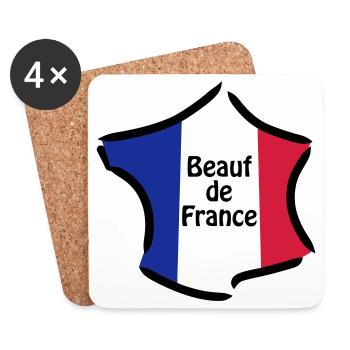Beauf de France - Dessous de verre (lot de 4) - blanc - Devant
