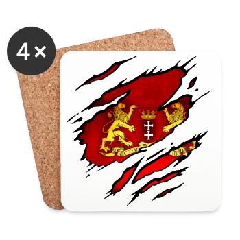 Gdansk - Poland - Coasters (set of 4) - white - Front