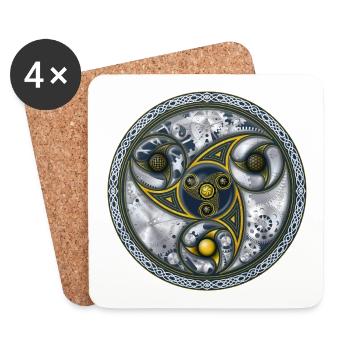 Consciousness Travel Machine, Sacred Geometry - Coasters (set of 4) - white - Front