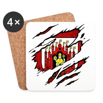 Grudziądz - Poland - Coasters (set of 4) - white - Front