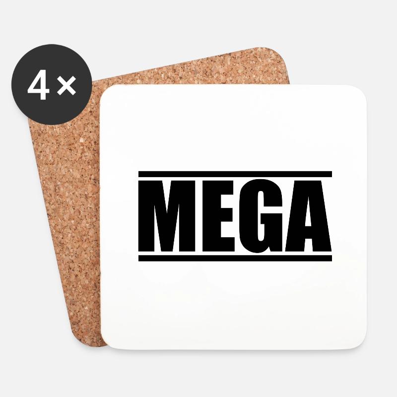 MEGA - Glasbrikker (sæt med 4 stk.) - hvid