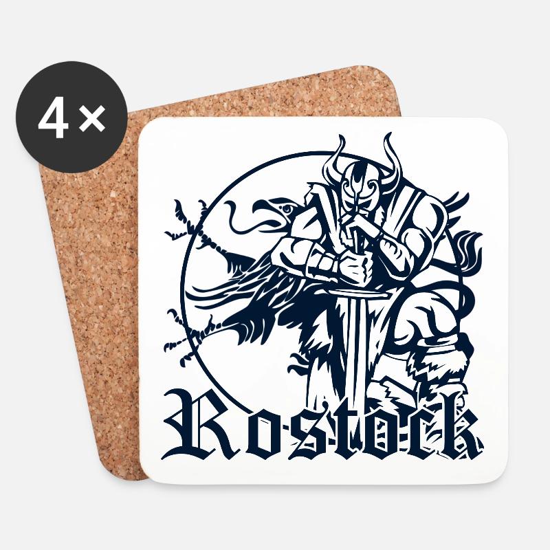 Rostock - Untersetzer (4er-Set) - Weiß
