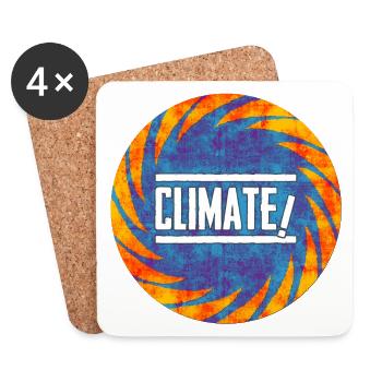 Climate Change Protest Design - Coasters (set of 4) - white - Front