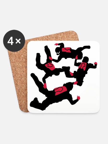 skydive - Coasters (set of 4) - white