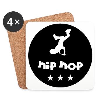 Hip Hop - Dessous de verre (lot de 4) - blanc - Devant
