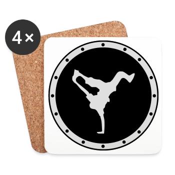 Hip Hop - Dessous de verre (lot de 4) - blanc - Devant