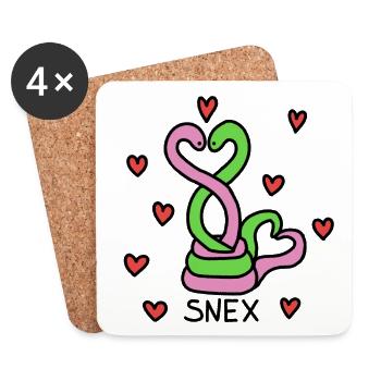 SNEX - Dessous de verre (lot de 4) - blanc - Devant