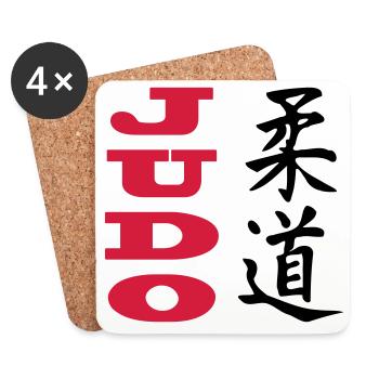 Judo - Dessous de verre (lot de 4) - blanc - Devant