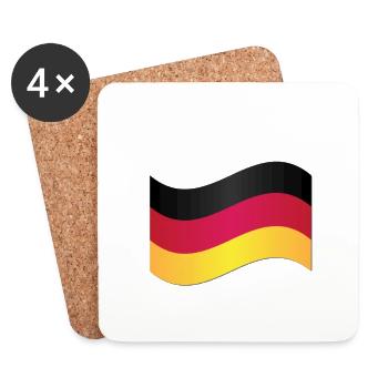German Flag - Coasters (set of 4) - white - Front