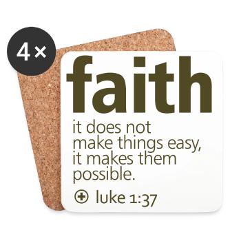 Faith - Coasters (set of 4) - white - Front