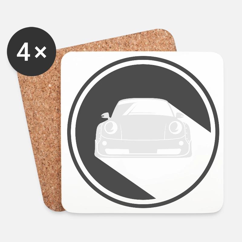 Auto Autos Symbol Illustration Icon Tuning Grafik - Untersetzer (4er-Set) - Weiß