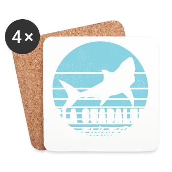 Isla Guadalupe Great White Shark Dives - Coasters (set of 4) - white - Front