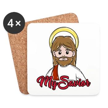 Jesus Christentum - Untersetzer (4er-Set) - Weiß - Vorne
