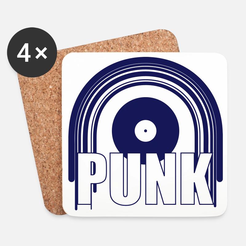 Punk - Untersetzer (4er-Set) - Weiß