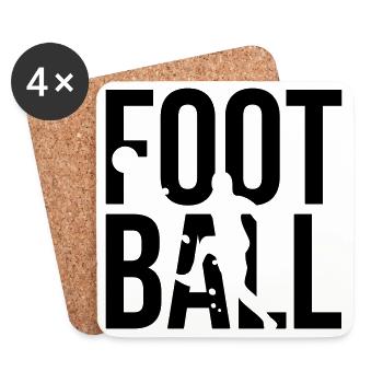 football - Coasters (set of 4) - white - Front