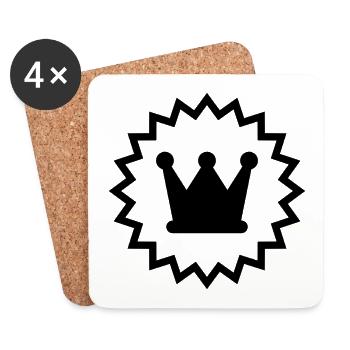 Crown The Crown Vector - Coasters (set of 4) - white - Front