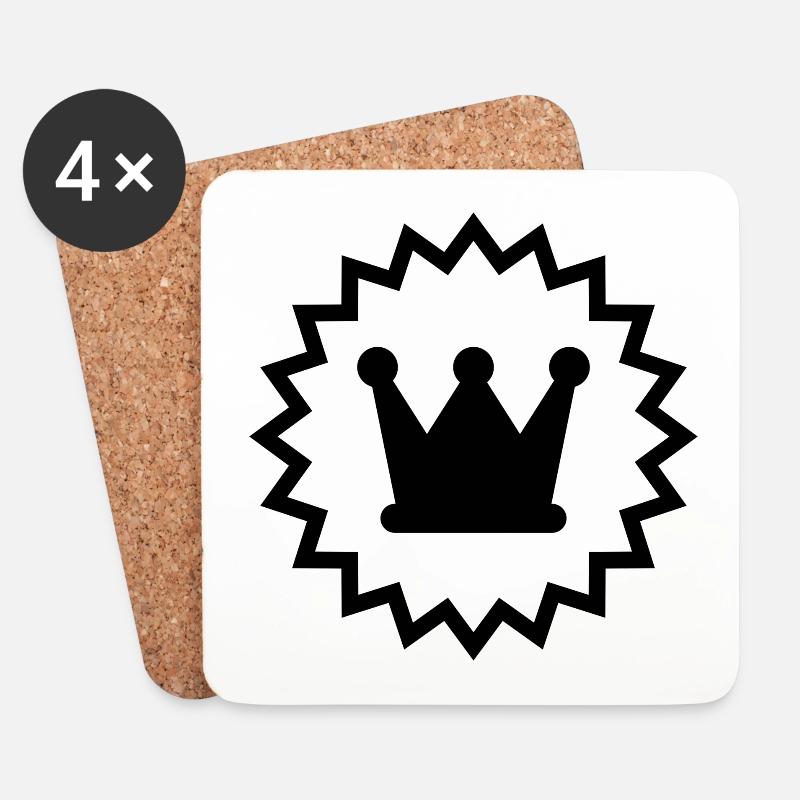 Crown The Crown Vector - Coasters (set of 4) - white