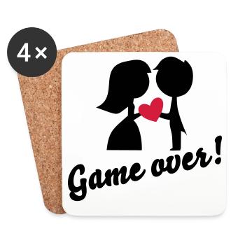 hochzeit - Untersetzer (4er-Set) - Weiß - Vorne