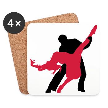 la danse de salon - Dessous de verre (lot de 4) - blanc - Devant