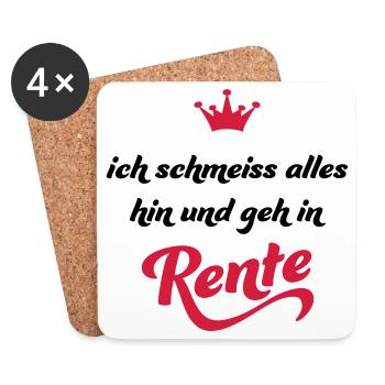 ruhestand - Untersetzer (4er-Set) - Weiß - Vorne