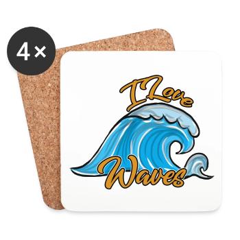 Surfing Surfing - Coasters (set of 4) - white - Front