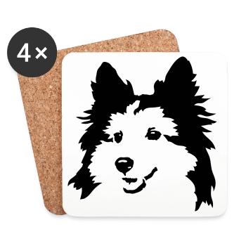 Dog - Coasters (set of 4) - white - Front