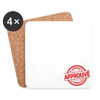 Girl Power Bold Script Design - Coasters (set of 4) - white - Front