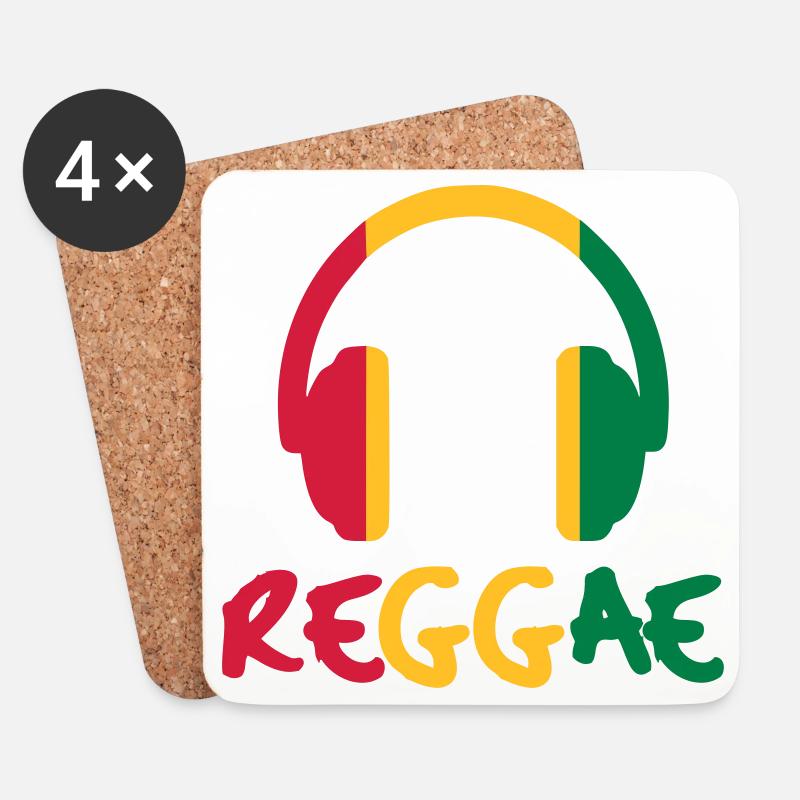 Reggae - Untersetzer (4er-Set) - Weiß