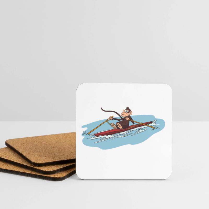 Einer Ruderer Affe Geschenk Idee Untersetzer (4er-Set)