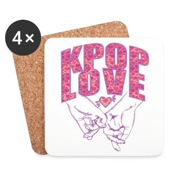 K-Pop Love - Untersetzer (4er-Set) - Weiß - Vorne