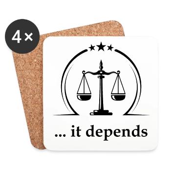 Lawyer court lawyer law law student gift - Coasters (set of 4) - white - Front