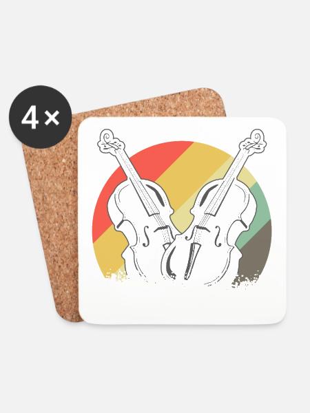 Cello - Untersetzer (4er-Set) - Weiß