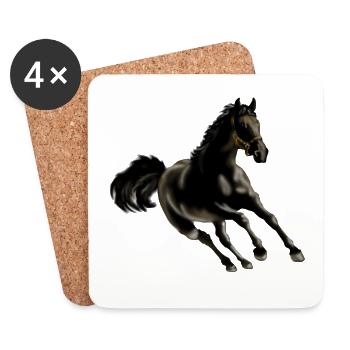 cheval - Dessous de verre (lot de 4) - blanc - Devant