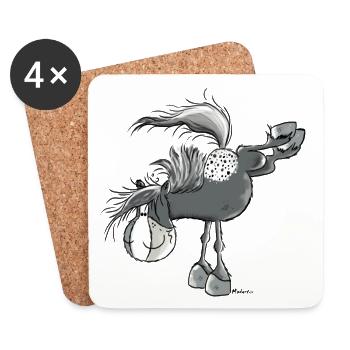 Witziger Appaloosa - Westernpferd - Untersetzer (4er-Set) - Weiß - Vorne
