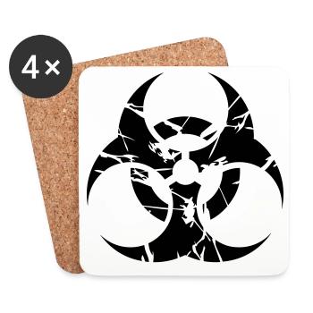 nuclear - Coasters (set of 4) - white - Front