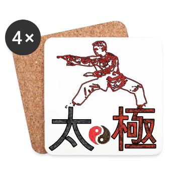 Taichi Kämpfer - Untersetzer (4er-Set) - Weiß - Vorne