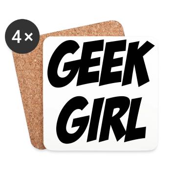 Geek Girl - Untersetzer (4er-Set) - Weiß - Vorne