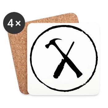 Tools - bricolage - Dessous de verre (lot de 4) - blanc - Devant