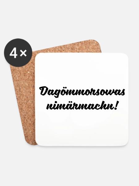 Nicht mehr Machen Sächsischer Spruch Ossi Geschenk - Untersetzer (4er-Set) - Weiß