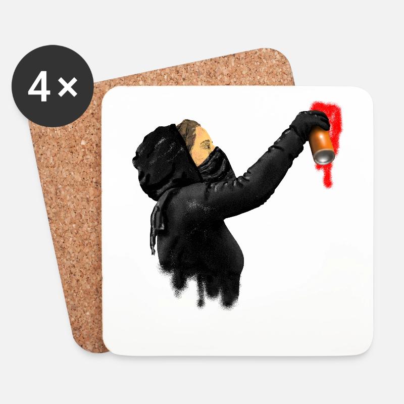 graffiti - Coasters (set of 4) - white