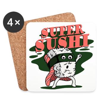 Sushi Japan Japanese food Favorite food - Coasters (set of 4) - white - Front